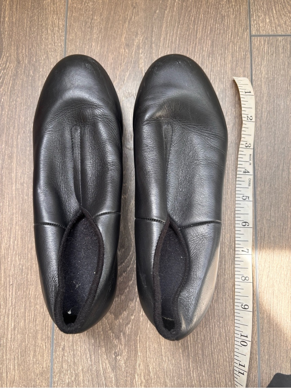 Bloch Black Leather Slip-On Dance Tap Shoes